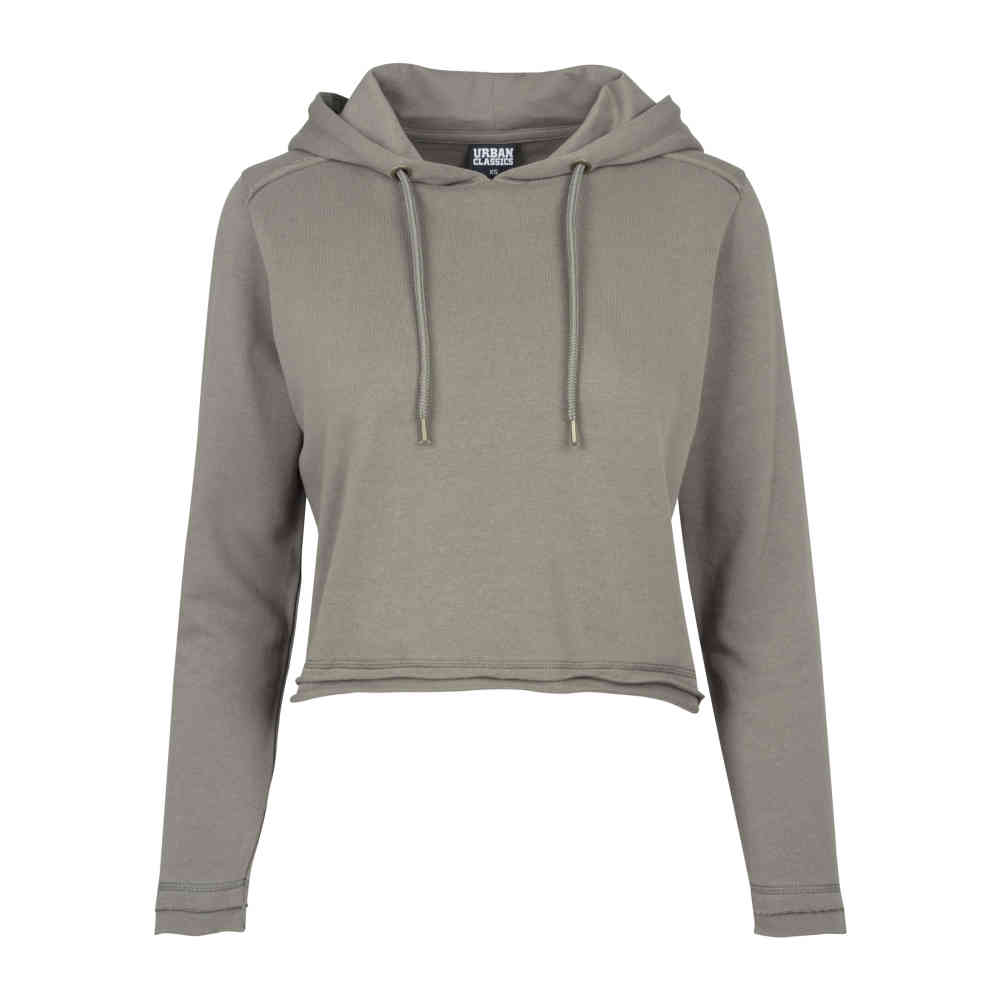 Urban Classics - Cropped Terry Sweat à capuche - Vert/Vert